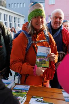 Na voljo so bili tudi knjižni vodiči po prenovljeni Kettejevi poti